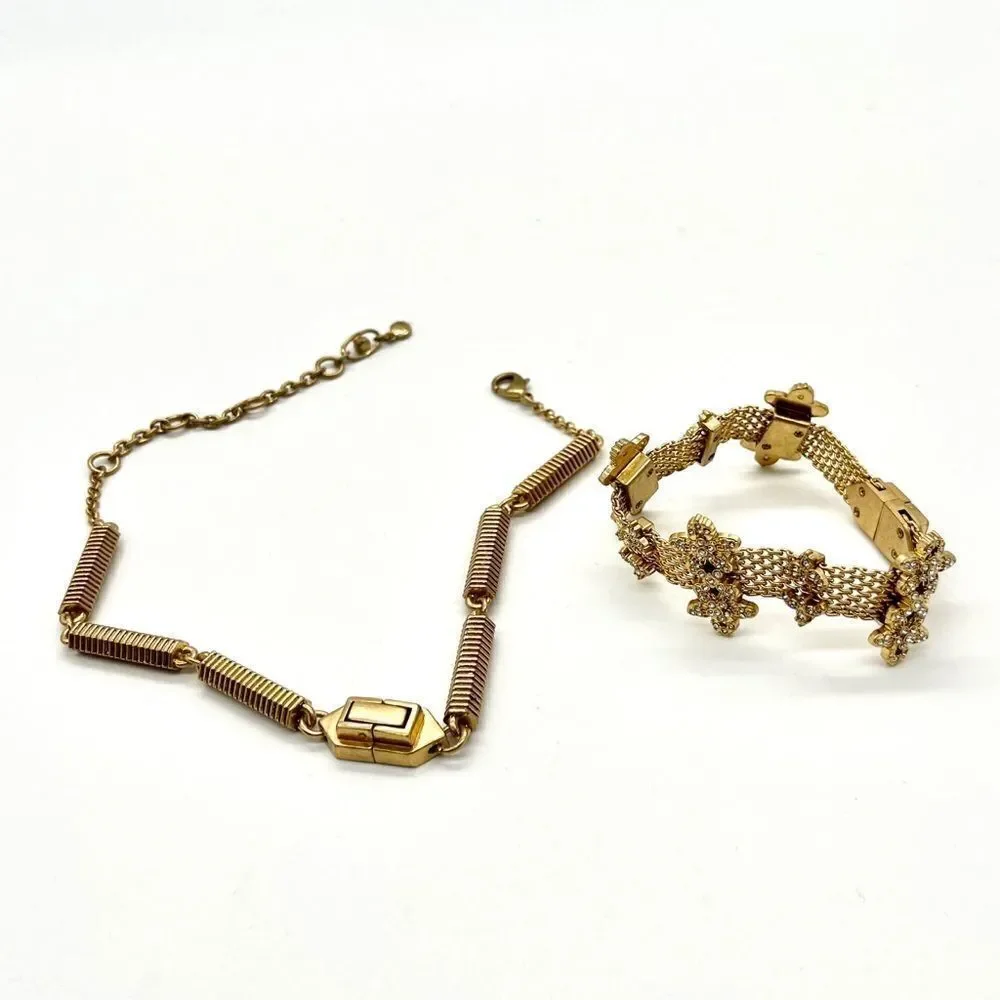 CAbi Antique Gold Bon Vivant Necklace/Bracelet